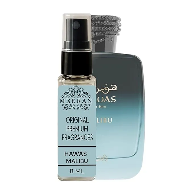 Rasasi Hawas Malibu EDP (8ML) | Long-Lasting Perfume for Men | Decented From Original Bottle