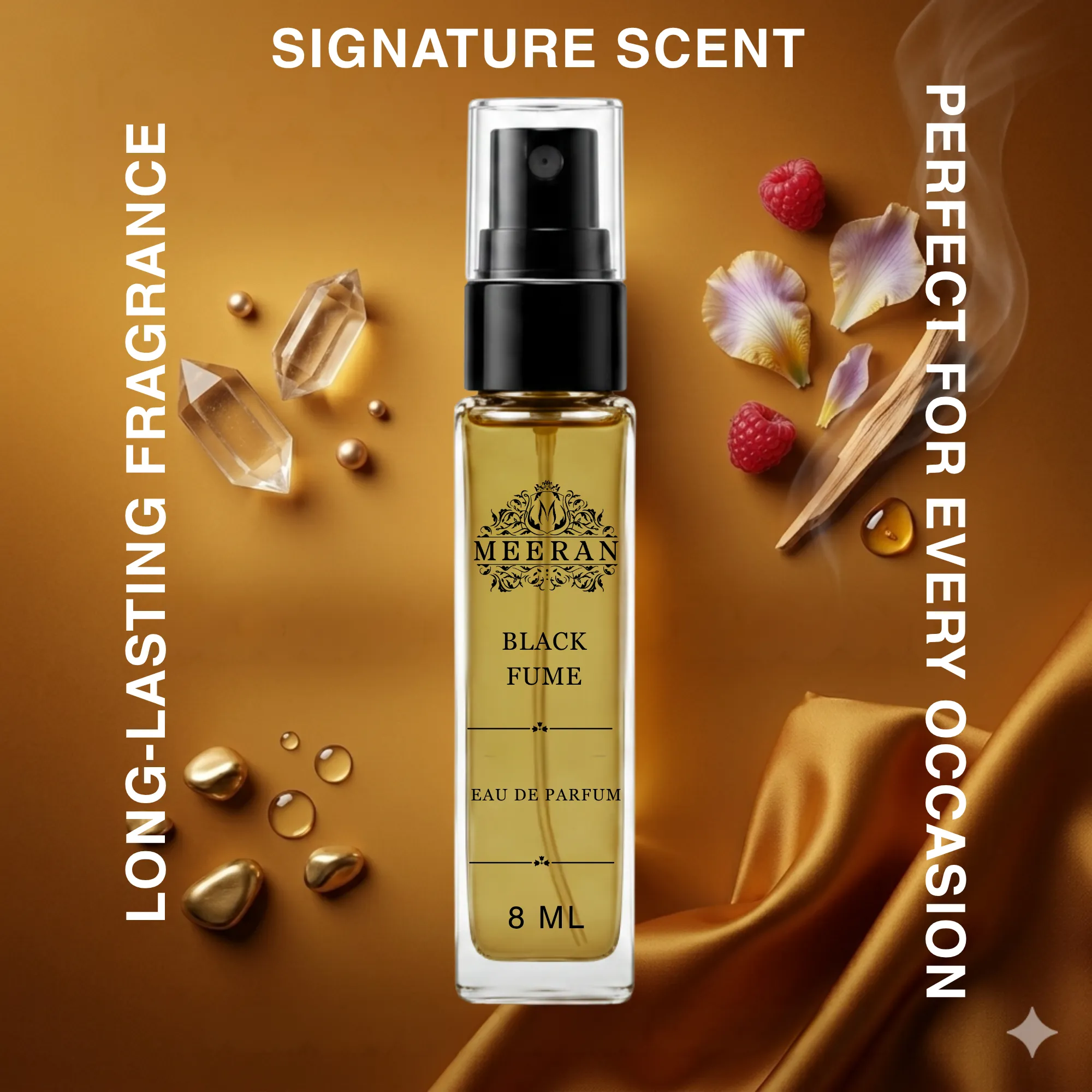  Ahmed al maghribi Black Fume (8ML) Eau De Parfum For Men | Decented From Original Bottle