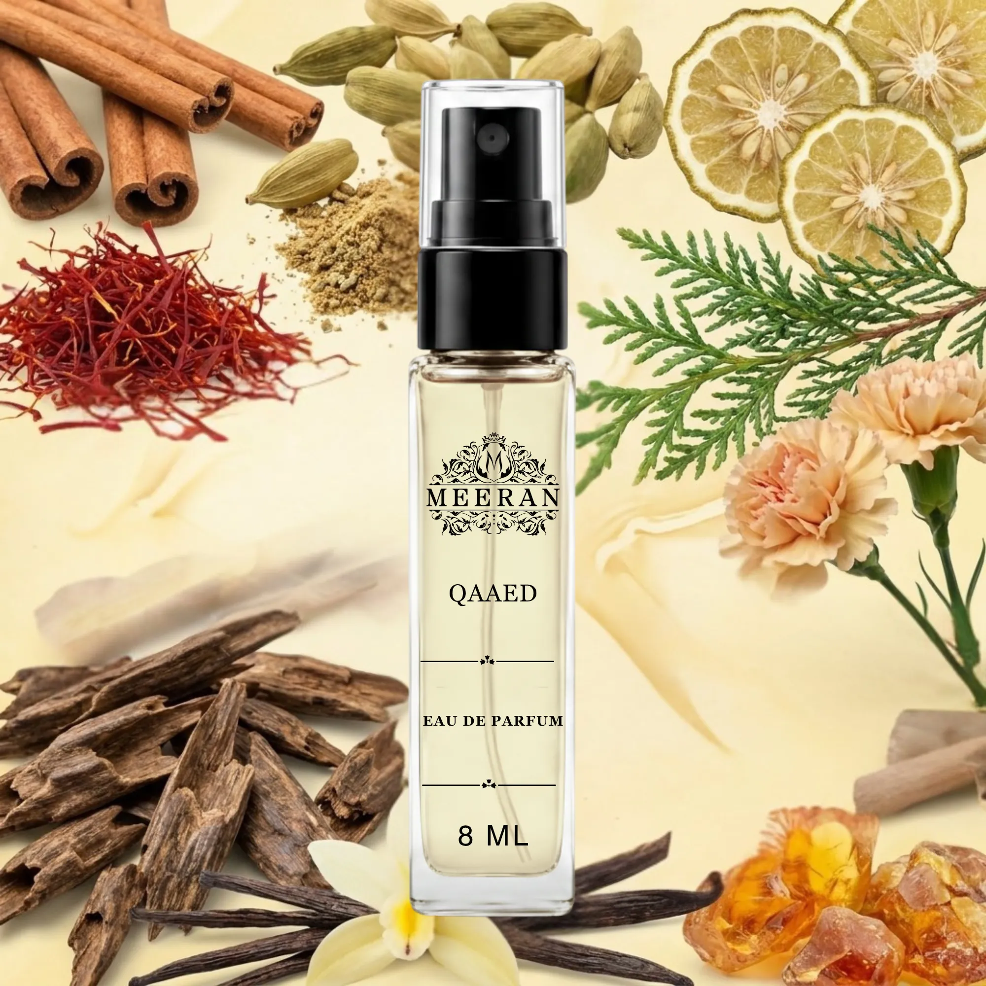 Qaaed Eau De Parfum | 8ML | Long Lasting Luxury Perfume For Men | Decanted From Original Bottle | Qaaed EDP Unisex