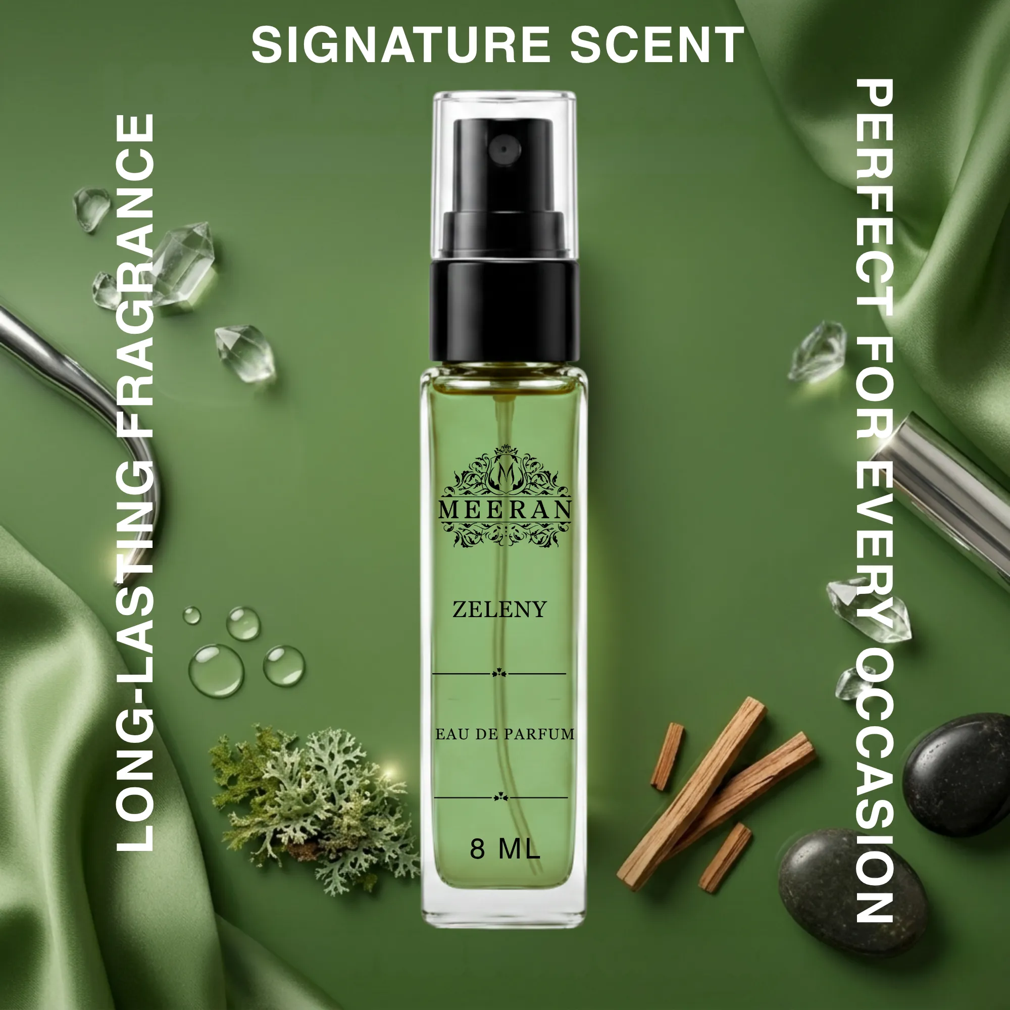  Ahmed al maghribi Zeleny Long Lasting (8ml) Unisex Eau De Parfum | Decented From Original Bottle
