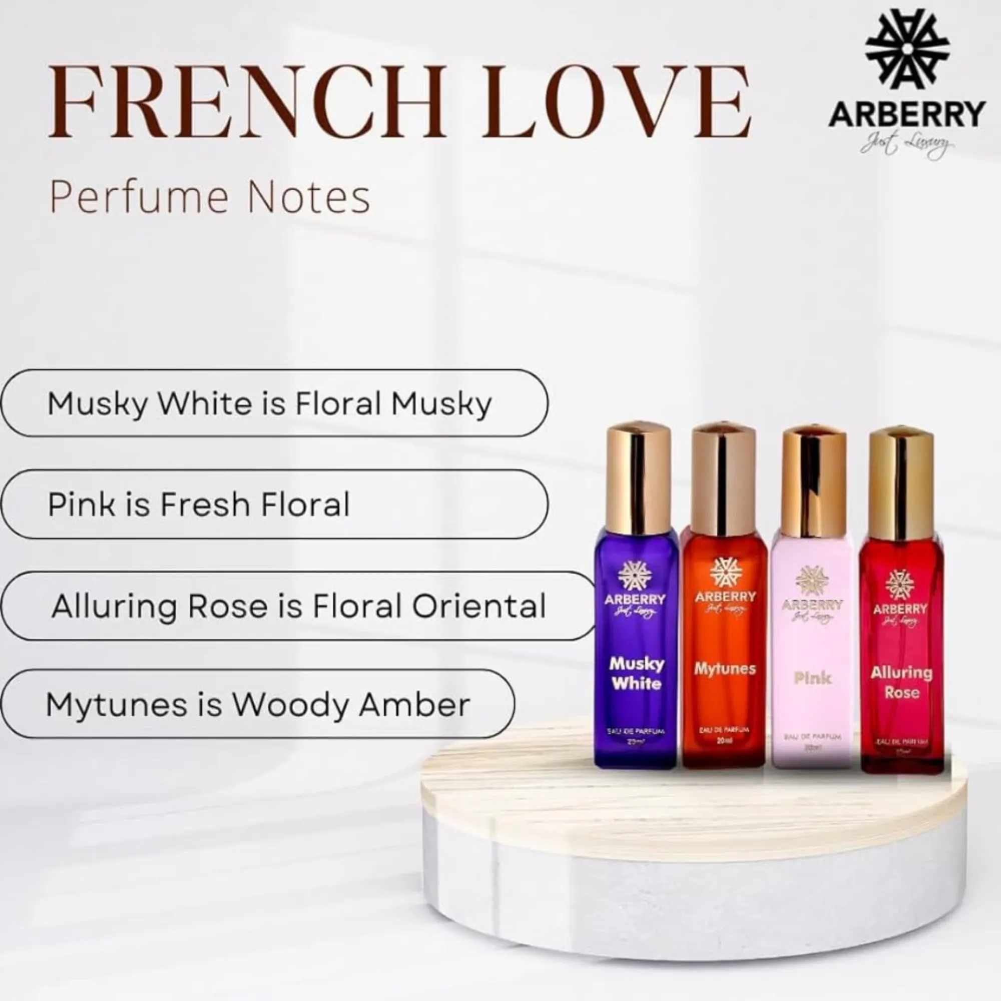  ARBERRY FRENCH LOVE 4X20ML COMBO UNISEX EDP 80ML