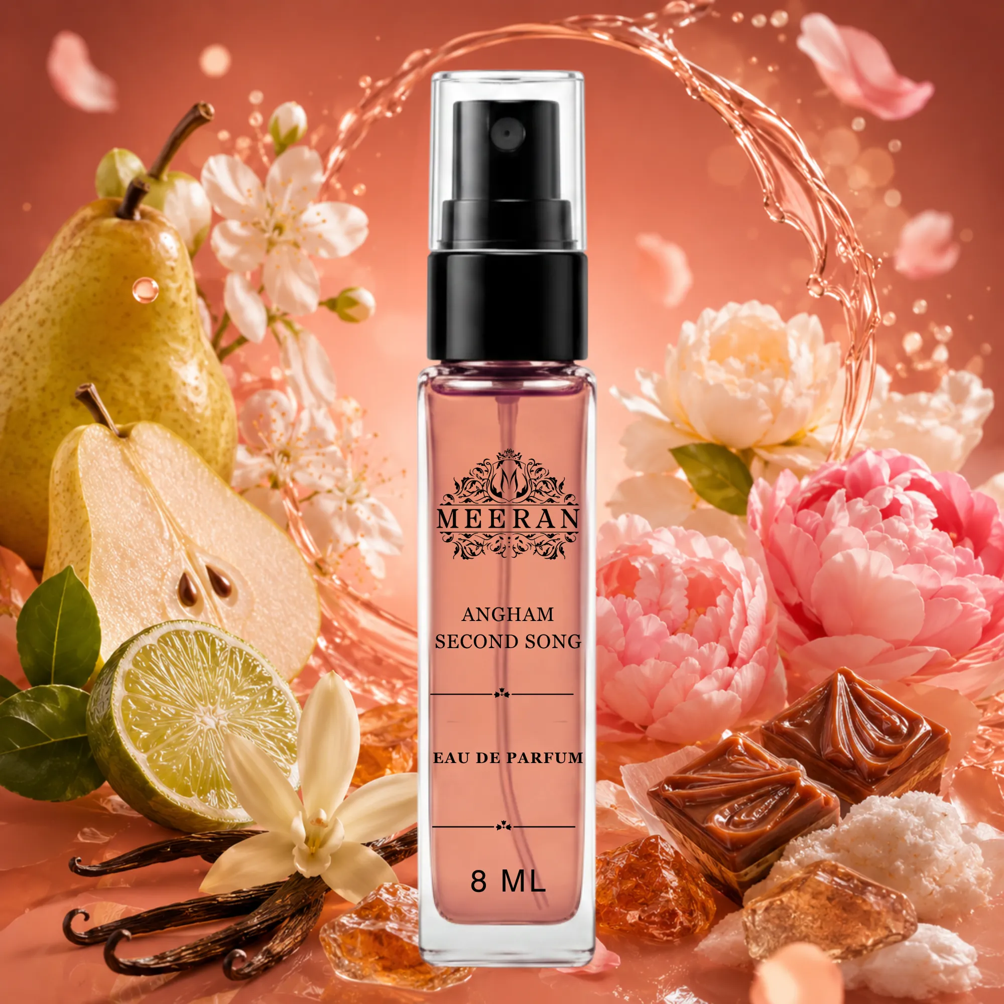  Angham Second Song Style Fragrance (8ML) | Long Lasting Eau De Parfum for Women | Premium Pocket Perfume | Travel Size Floral Fruity Vanilla Scent