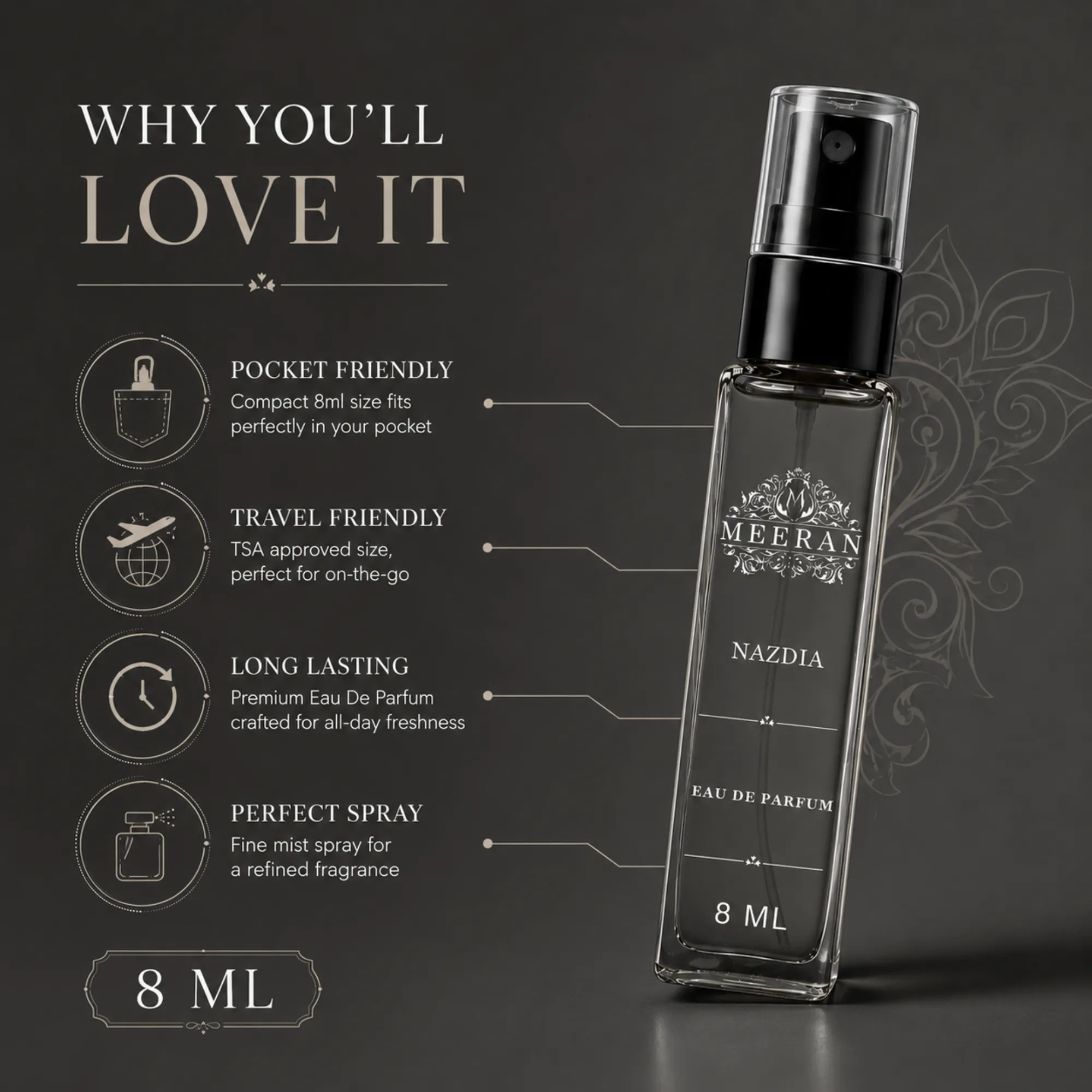  Lattafa- Najdia 8ML EDP + DEO FREE