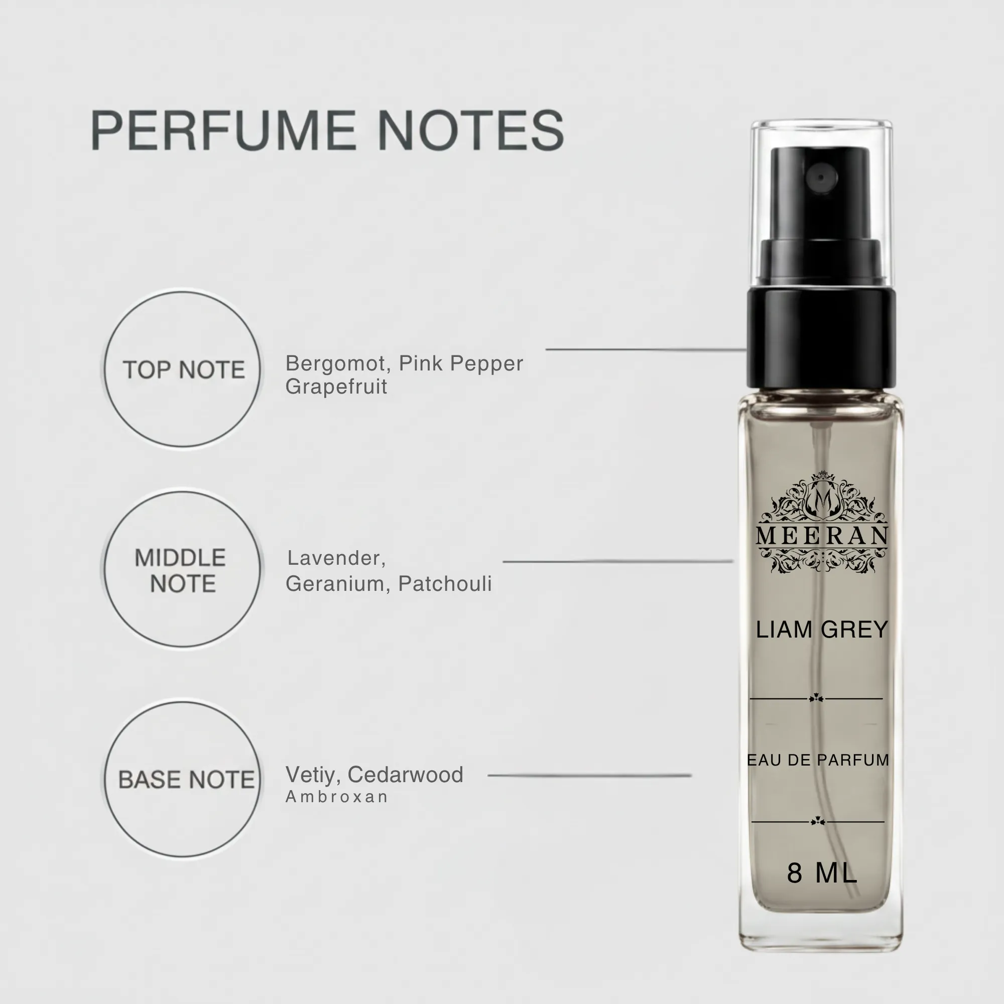  Lattafa Liam Grey (8ML) Man Pure Parfum | Decented From Original Bottle